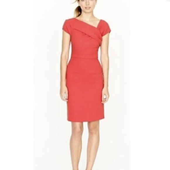 J. Crew Navy 100% Wool Origami Sheath Dress 12 SP - Picture 13 of 13